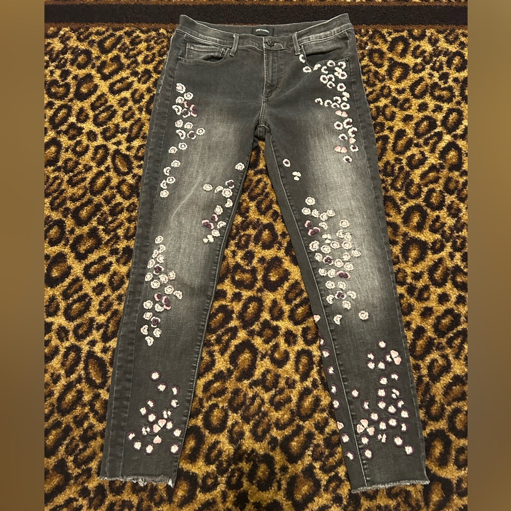 Driftwood Jackie Floral embroidered pants